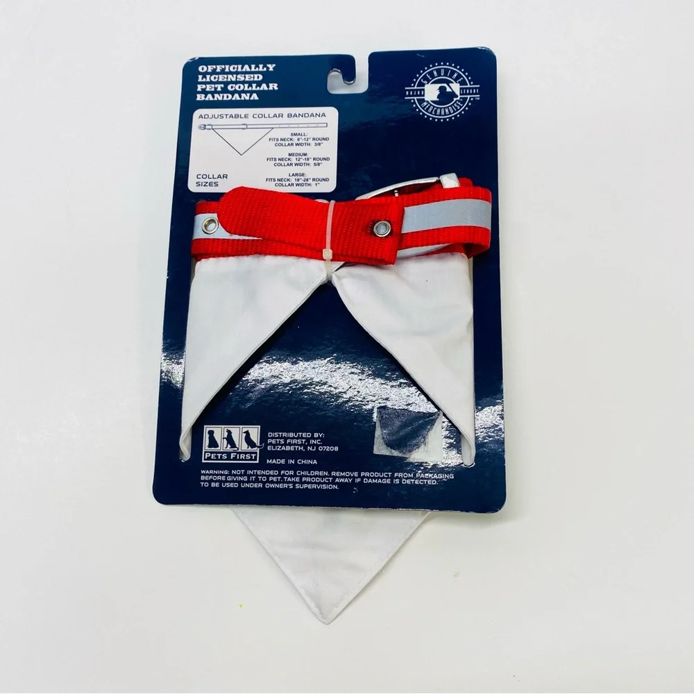 MLB St Louis Cardinals Adjustable Reflective Pet Collar Bandana Size Large NWT